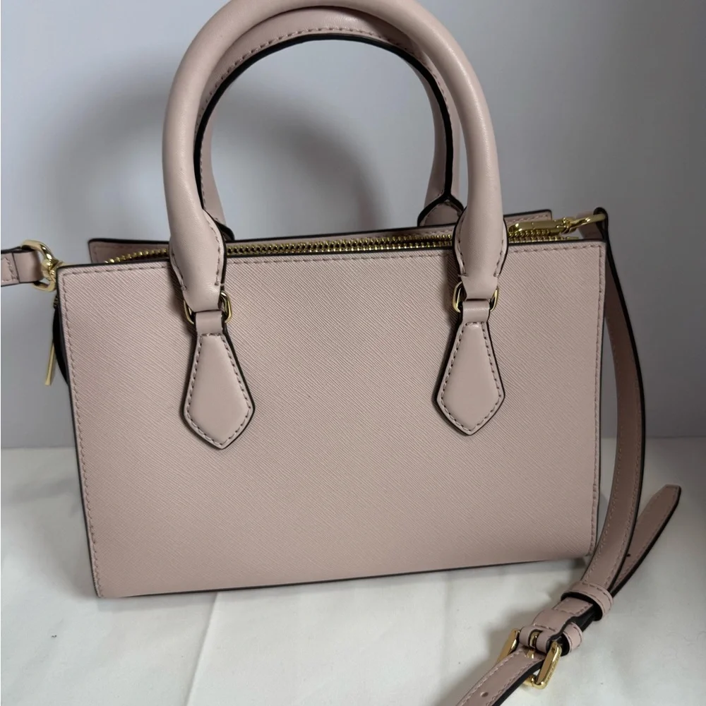 NWOT Michael Kors Small Valerie Pebbled Leather Satchel W/ Crossbody Strap Pink - Picture 5 of 9